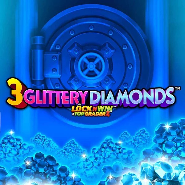 3 Glittery Diamonds online game logo by PearFiction Studios on slotrize.eu.com