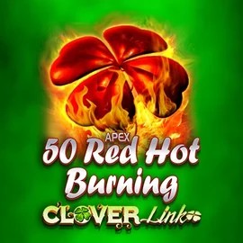 50 Red Hot Burning Clover Links logo by Novomatic at Slotrize Casino